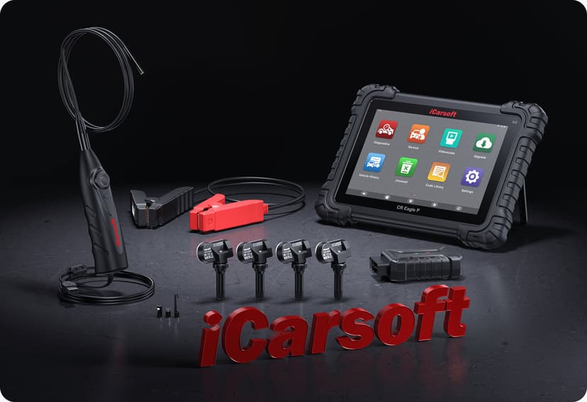 Standard equipped with Videoscope, Battery Test Clip and 4pc TPMS Sensors