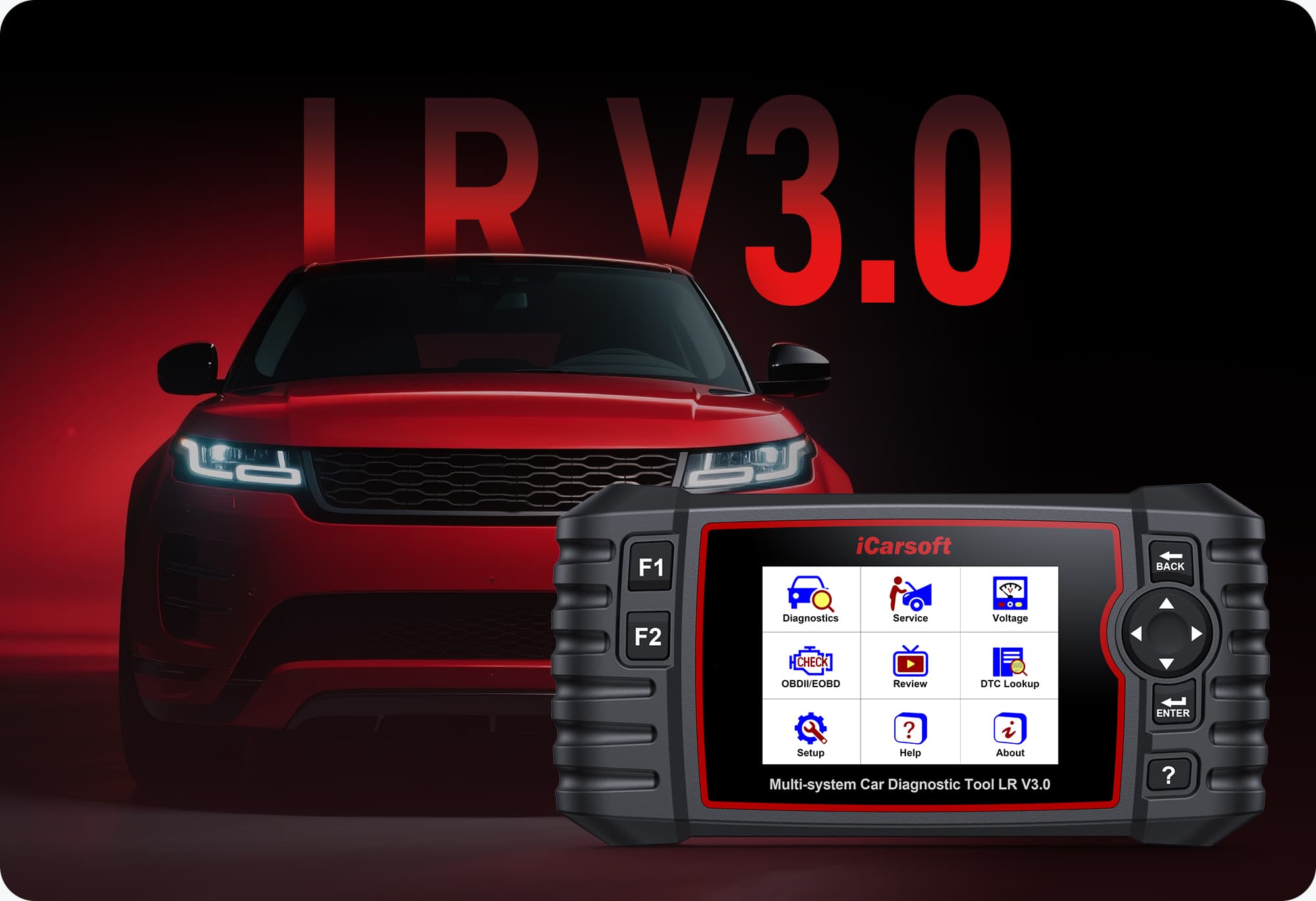 iCarsoft LR V3.0 – Full-System Land Rover & Jaguar Diagnostic Tool with Bi-Directional Control & Lifetime Free Updates