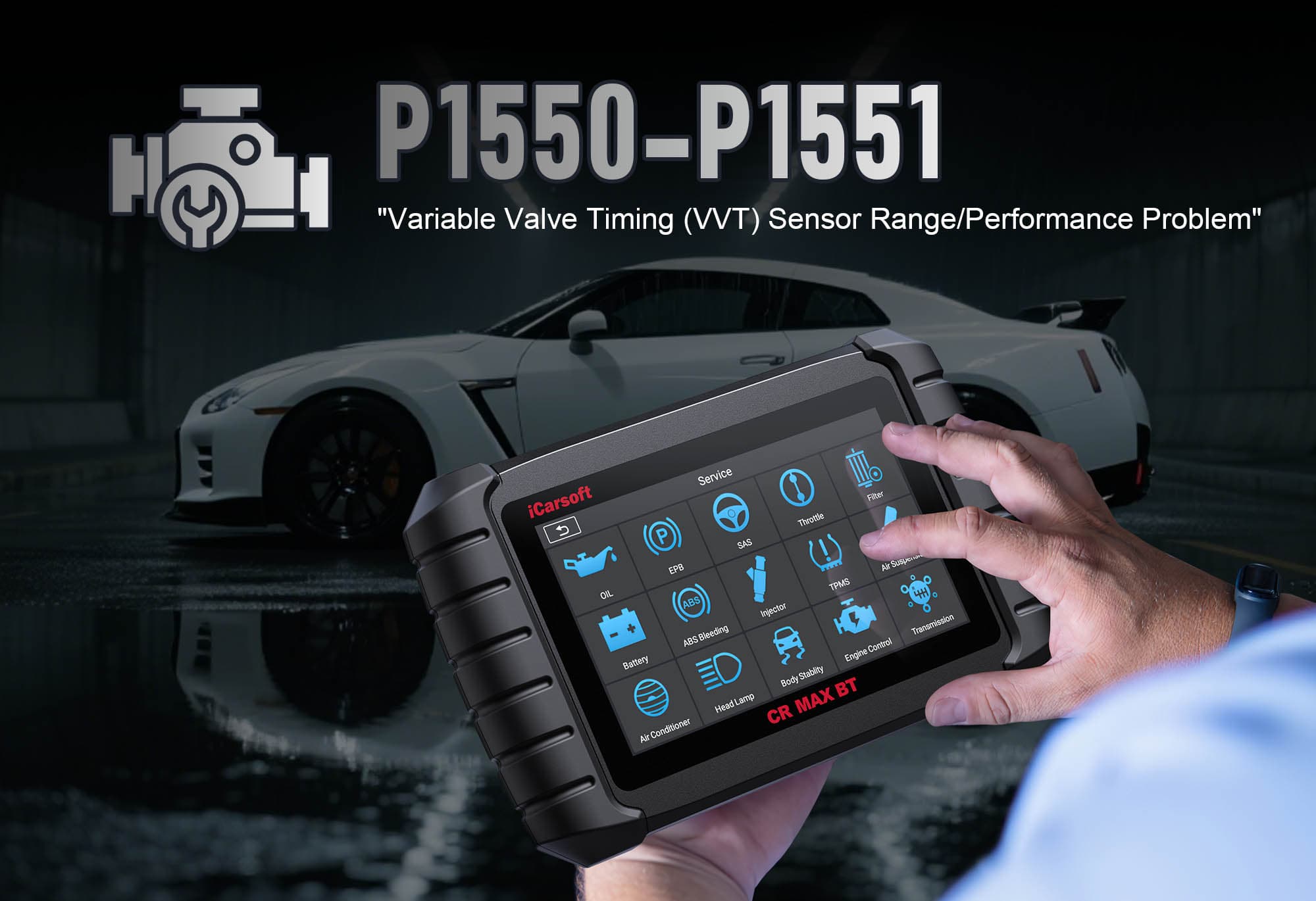 Fix Throttle Control System Faults with iCarsoft CR MAX BT